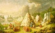 Paul Kane Indian encampment on Lake Huron France oil painting artist